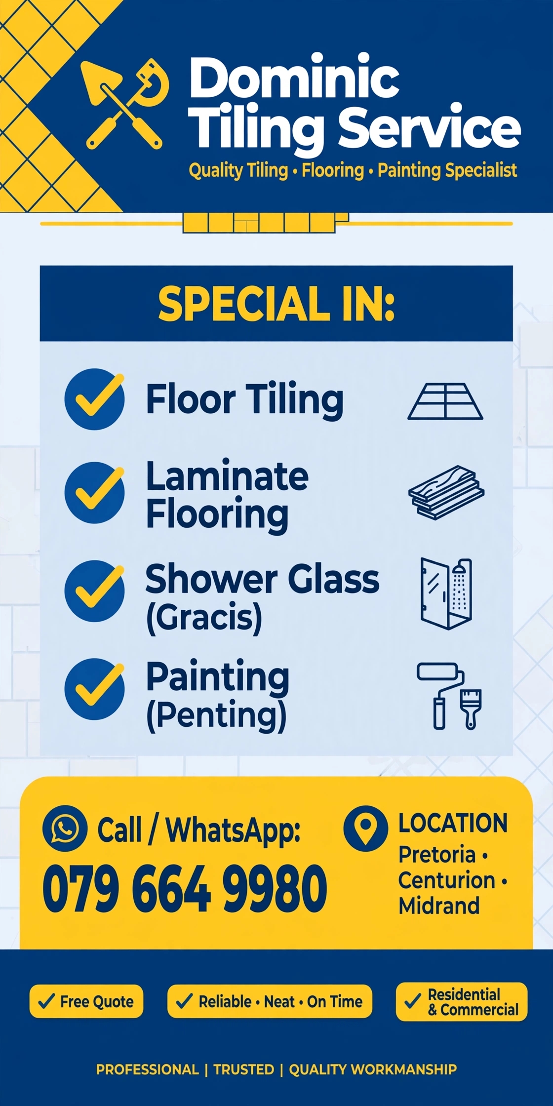 Dominic tiling Service
